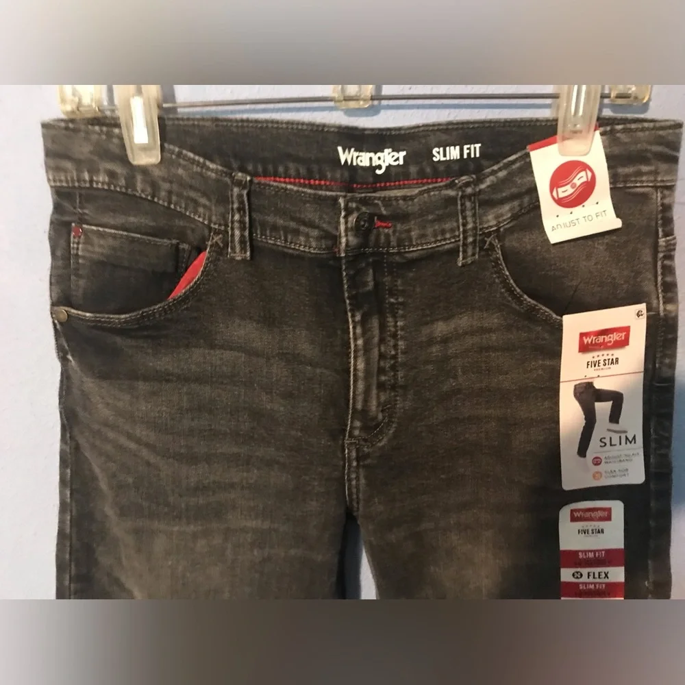 NWT Wrangler Jeans Boys 14 Husky Slim Fit~Adjustable Waist~Comfort Flex~Stretch